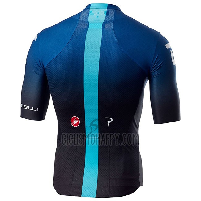 Sky Aero Cycling Jersey Bib Short 2019 Short Sleeve Black Blue